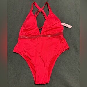 Victoria’s Secret Shine Strap Plunge One-Piece Swimsuit